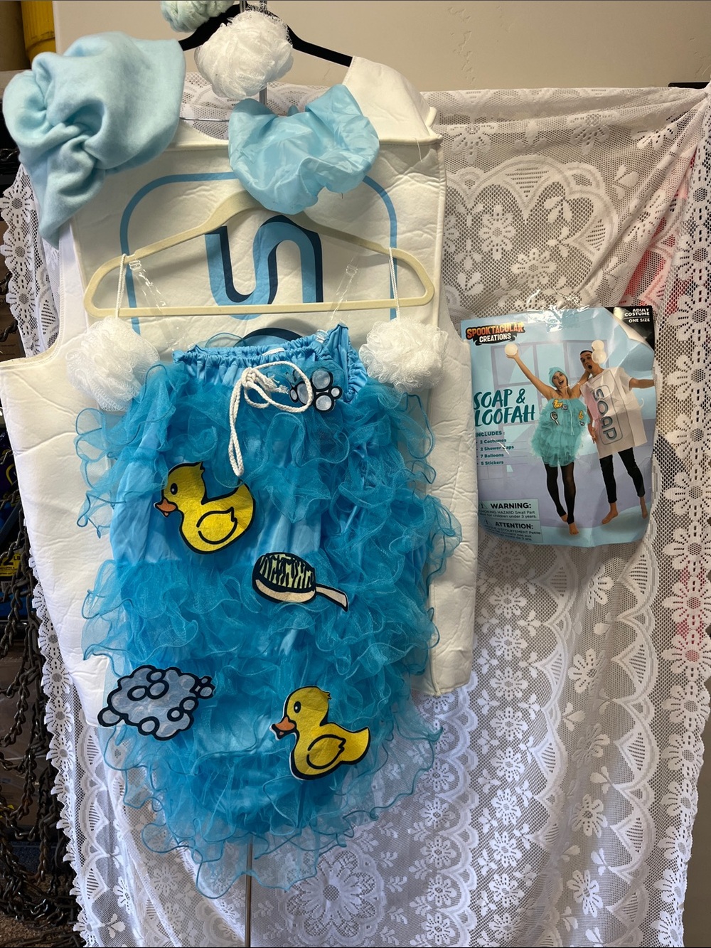 Spooktacular Soap & Loofah Costume NIB Adult OS